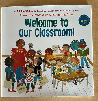 A book titled "Welcome to our Classroom"
