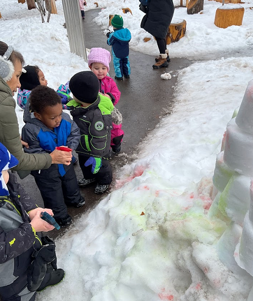 outdside painting snow